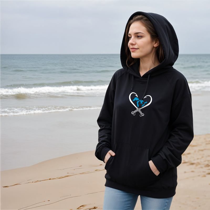SALE "Great Lakes Hook"Relaxed Fit Classic Unisex Hoodie