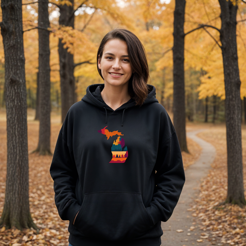 "Falling For Michigan"Relaxed Fit Classic Unisex Hoodie