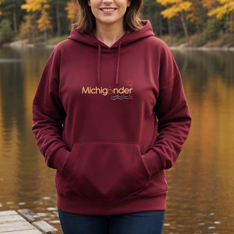 "Fall Michigander"Relaxed Fit Classic Unisex Hoodie