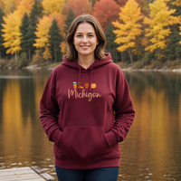 "Michigan Fall Life"Relaxed Fit Classic Unisex Hoodie