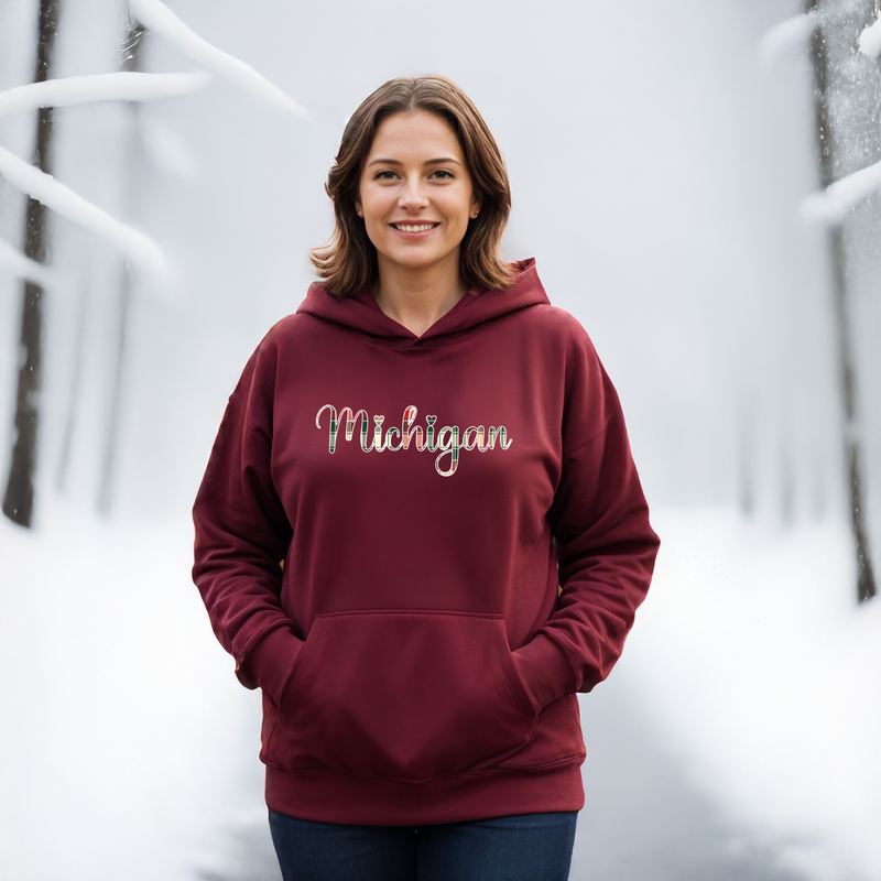"Wrapped Up In Michigan"Relaxed Fit Classic Unisex Hoodie