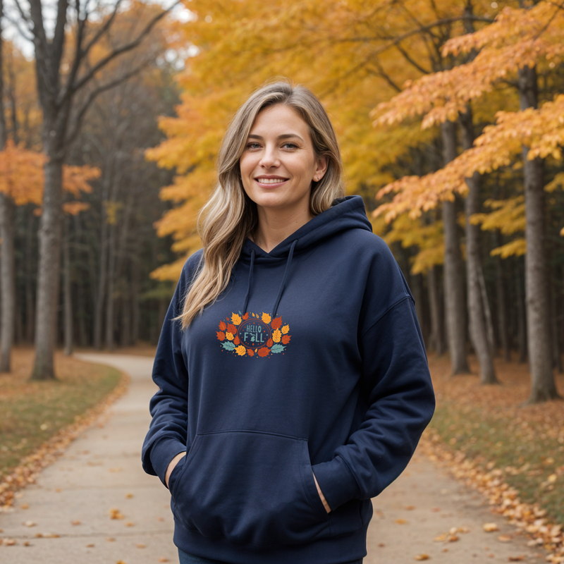 "Autumn Greetings"Relaxed Fit Classic Unisex Hoodie