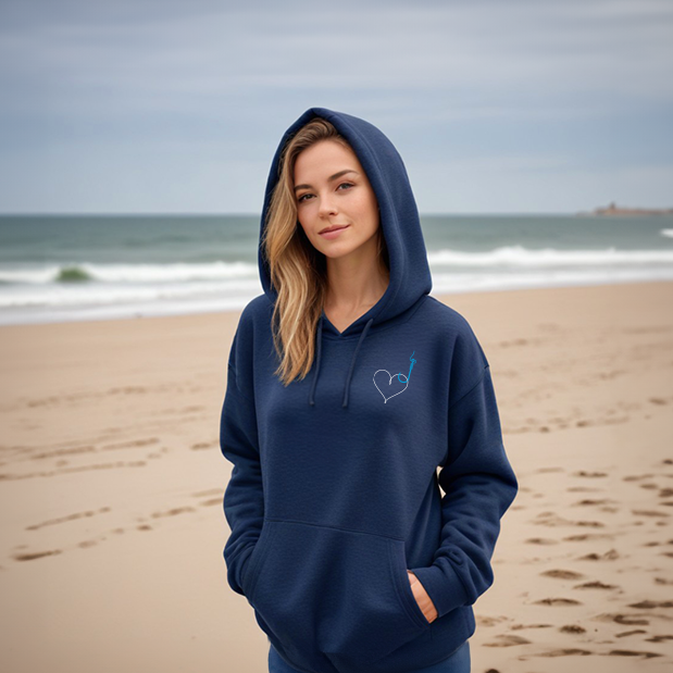 SALE "Hooked on Love"Relaxed Fit Classic Unisex Hoodie