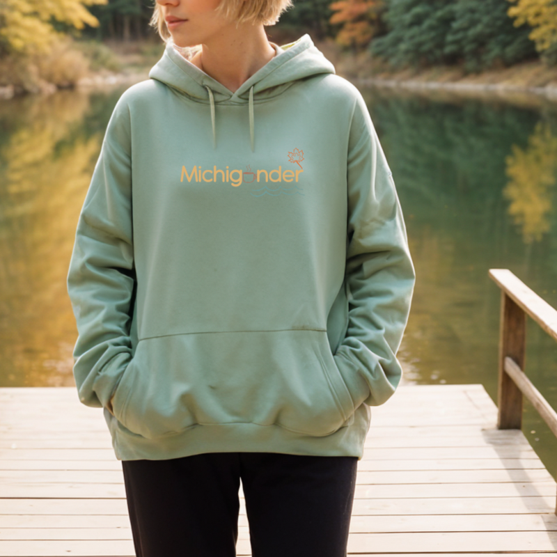 "Fall Michigander"Relaxed Fit Classic Unisex Hoodie