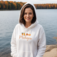 "Michigan Fall Life"Relaxed Fit Classic Unisex Hoodie