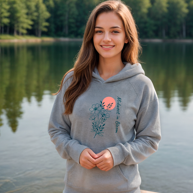 "Midwest In Bloom"Relaxed Fit Classic Unisex Hoodie