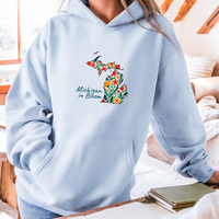 "Michigan In Bloom"Relaxed Fit Classic Unisex Hoodie