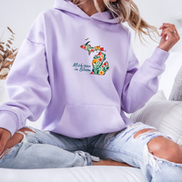"Michigan In Bloom"Relaxed Fit Classic Unisex Hoodie