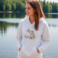 "Michigan In Bloom"Relaxed Fit Classic Unisex Hoodie