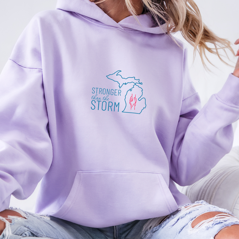 "Stronger Than The Storm"Relaxed Fit Classic Unisex Hoodie