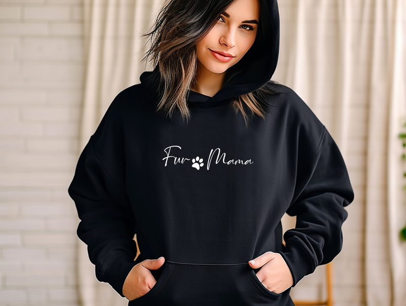 "Fur Mama"Relaxed Fit Classic Hoodie