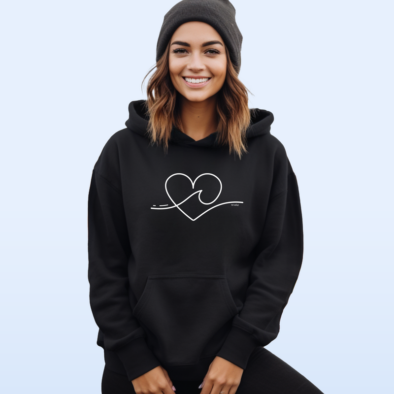 "Wave Of Love"Relaxed Fit Classic Unisex Hoodie