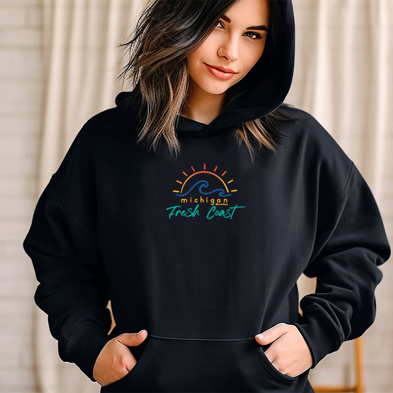 "Sunshine On The Fresh Coast"Relaxed Fit Classic Hoodie