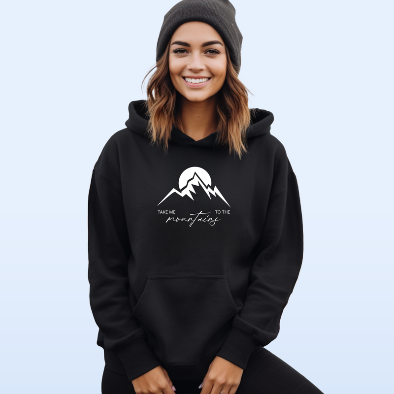 "Take Me To The Mountains"Relaxed Fit Classic Hoodie