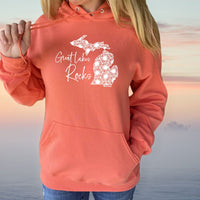 "Great Lakes Rocks"Relaxed Fit Classic Hoodie