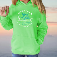 "Michigan Kind Of Life"Relaxed Fit Classic Hoodie