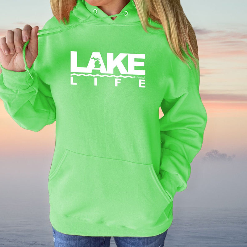 "Michigan Lake Life"Relaxed Fit Bright Classic Hoodie