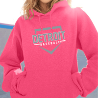 "Detroit Baseball"Relaxed Fit Classic Hoodie