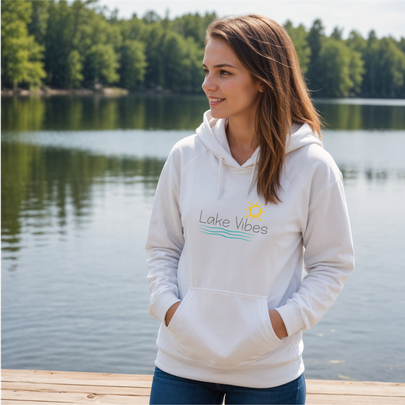"Lake Vibes"Relaxed Fit Classic Hoodie