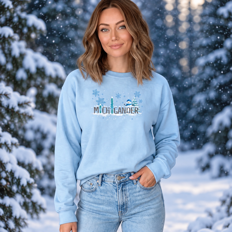 "Winter Michigander"Relaxed Fit Classic Crew Unisex Sweatshirt