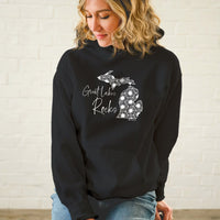 "Great Lakes Rocks"Soft Style Relaxed Fit Hoodie