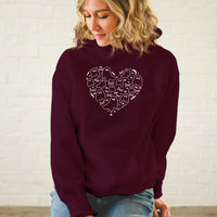 "I Love Boo"Soft Style Relaxed Fit Hoodie