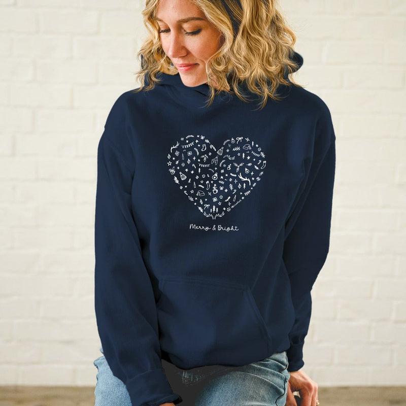 "Merry &Bright"Soft Style Relaxed Fit Hoodie