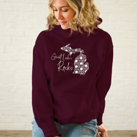 "Great Lakes Rocks"Soft Style Relaxed Fit Hoodie