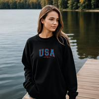 "USA 1776"Relaxed Fit Classic Crew Unisex Sweatshirt