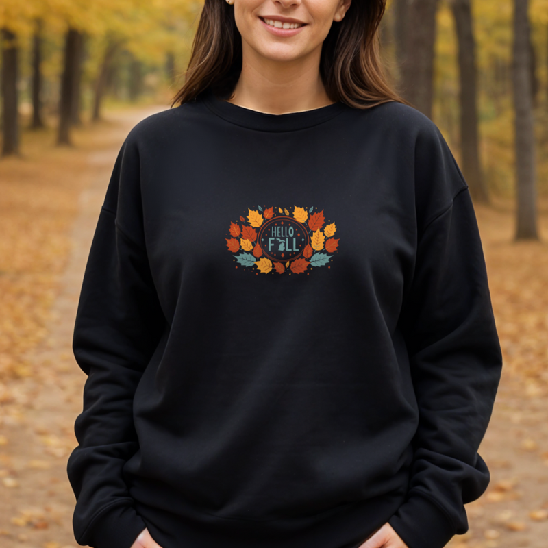 "Autumn Greetings"Relaxed Fit Classic Crew Unisex Sweatshirt