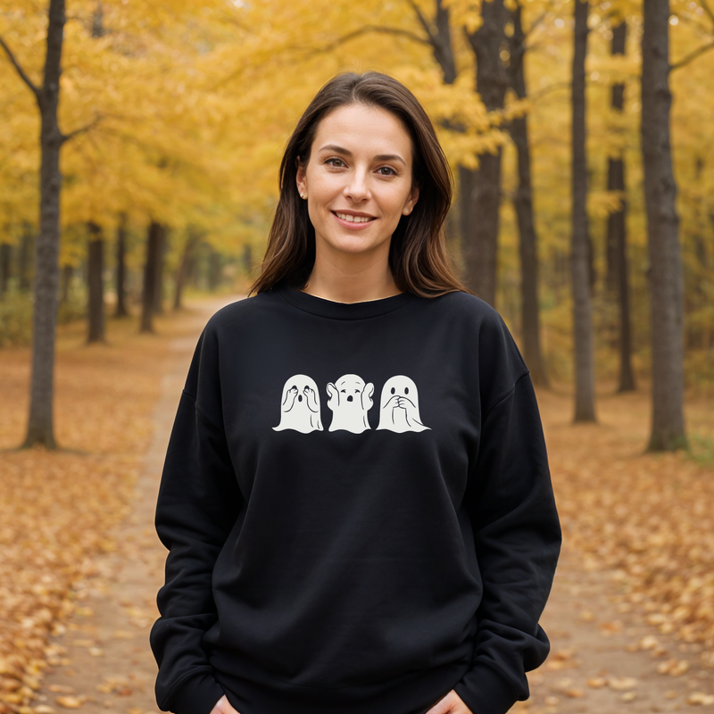 "Peek A Boo"Relaxed Fit Classic Crew Unisex Sweatshirt