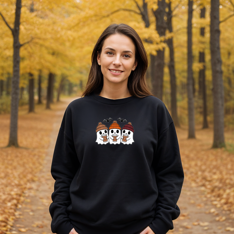 "Boo &Friends"Relaxed Fit Classic Crew Unisex Sweatshirt