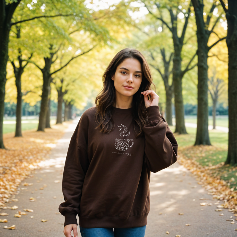 "Warm &Cozy"Relaxed Fit Classic Crew Unisex Sweatshirt