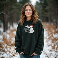 SALE "SANTA Michigan Rocks Petoskey Stone"Relaxed Fit Classic Crew Unisex Sweatshirt
