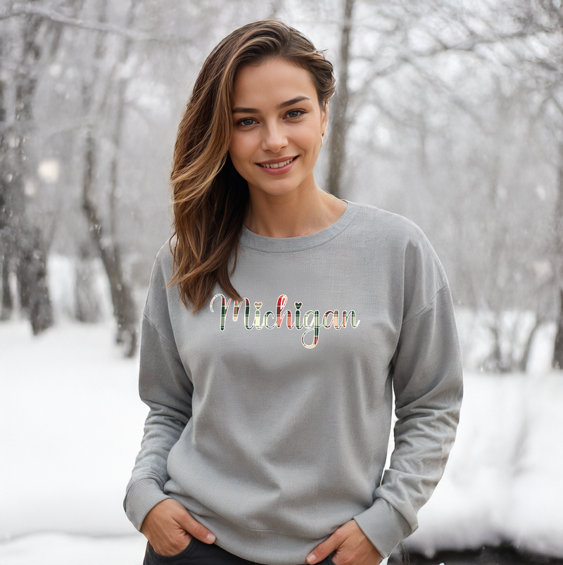 SALE "Wrapped Up In Michigan"Relaxed Fit Classic Crew Unisex Sweatshirt