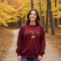 "Falling For Michigan"Relaxed Fit Classic Crew Unisex Sweatshirt