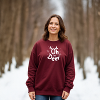"Oh My Deer"Relaxed Fit Classic Crew Unisex Sweatshirt