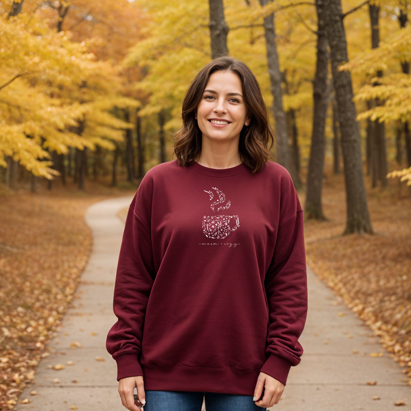 "Warm &Cozy"Relaxed Fit Classic Crew Unisex Sweatshirt