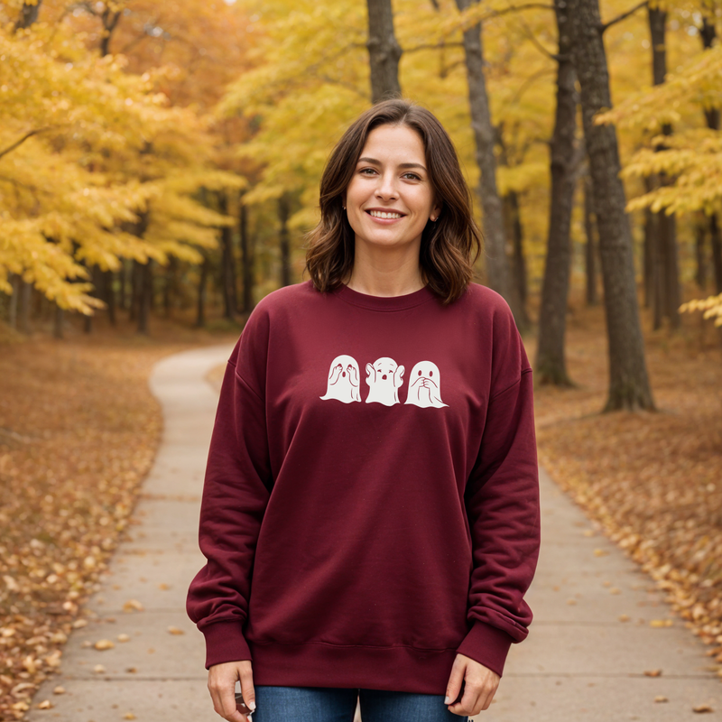 "Peek A Boo"Relaxed Fit Classic Crew Unisex Sweatshirt