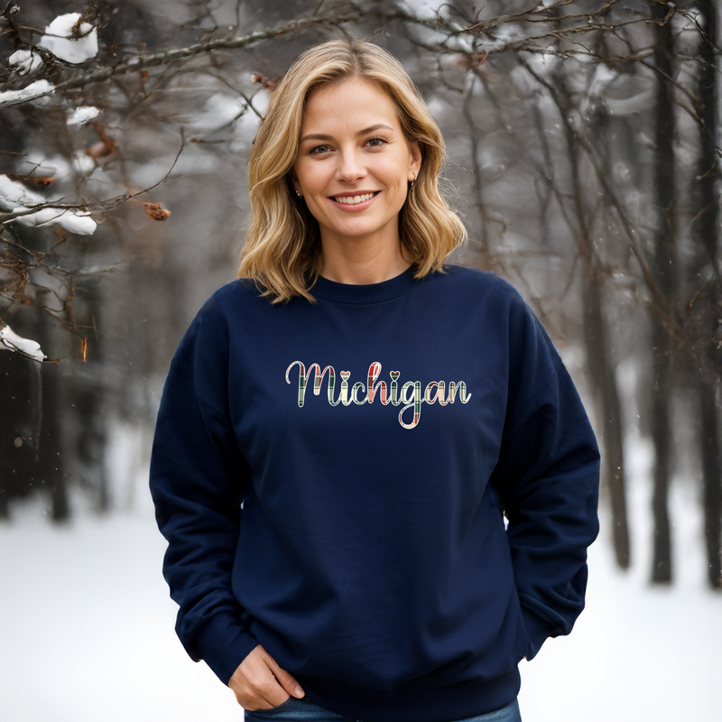 SALE "Wrapped Up In Michigan"Relaxed Fit Classic Crew Unisex Sweatshirt