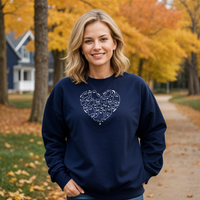 "I Love Boo"Relaxed Fit Classic Crew Unisex Sweatshirt