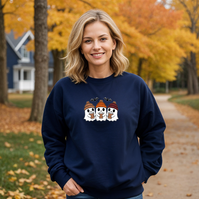 "Boo &Friends"Relaxed Fit Classic Crew Unisex Sweatshirt
