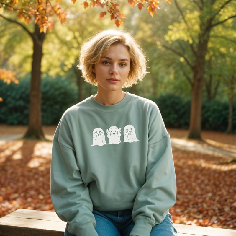 "Peek A Boo"Relaxed Fit Classic Crew Unisex Sweatshirt