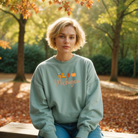 "Michigan Fall Life"Relaxed Fit Classic Crew Unisex Sweatshirt