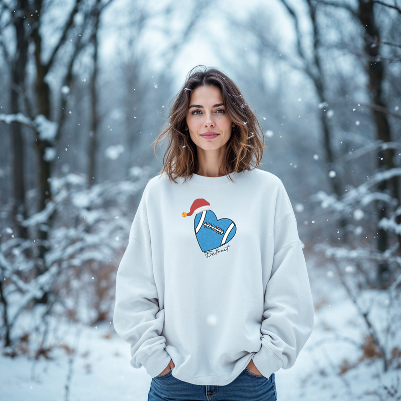 SALE "SANTA Love Detroit"Relaxed Fit Classic Crew Unisex Sweatshirt
