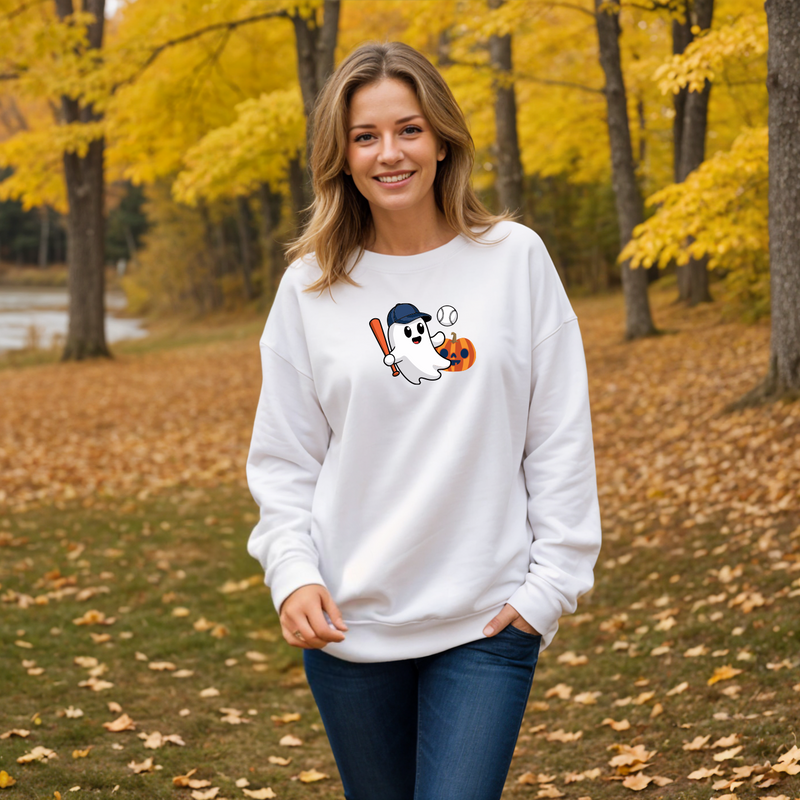 "Boo Ball"Relaxed Fit Classic Crew Unisex Sweatshirt
