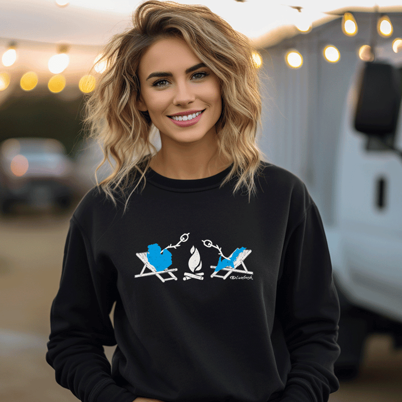 "Michigan Campfire"Relaxed Fit Classic Crew Unisex Sweatshirt