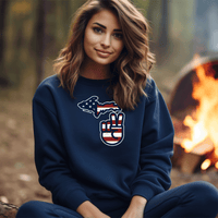 "Michigan Flag Peace"Relaxed Fit Classic Crew Unisex Sweatshirt
