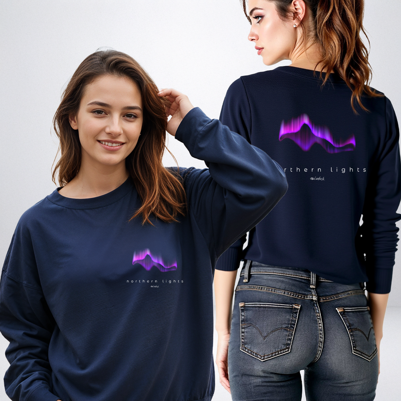 "Aurora Lights"Relaxed Fit Classic Crew Unisex Sweatshirt