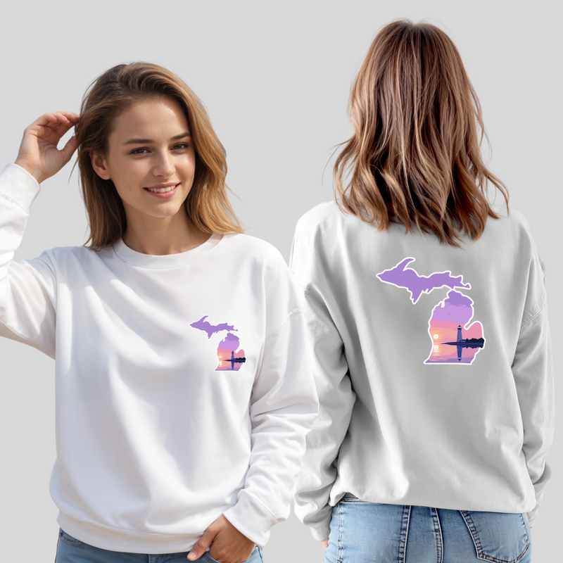"Michigan Beacon"Relaxed Fit Classic Crew Unisex Sweatshirt